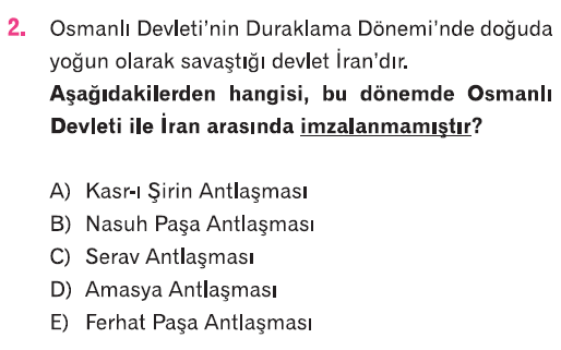 Osmanli Devleti Duraklama Donemi Testi Coz 4 Test Coz